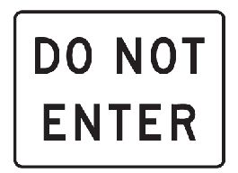 Do Not Enter B&W