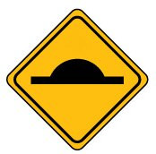 Speed hump sign