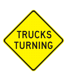 Trucks turning
