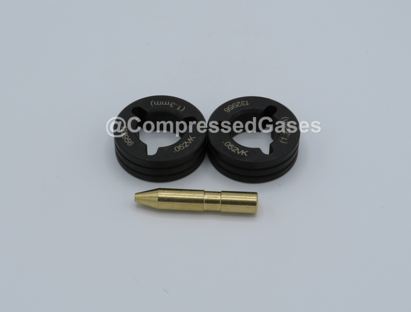 Miller Style 079608, .052" (1.3mm) V-Knurled Drive Roll Kit