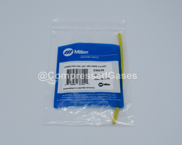 Miller Electric 230239 Liner, Teflon .047-.062 Wire x 6.65