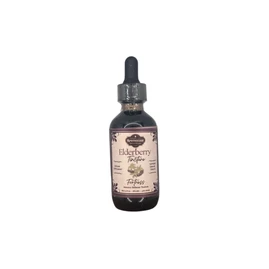 Image - Elderberry Fortress Tincture 2 fl oz amber dropper bottle - front label