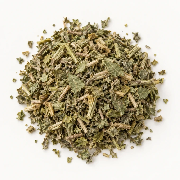 Product Image: Loose dried blessed thistle on a warm-white background.