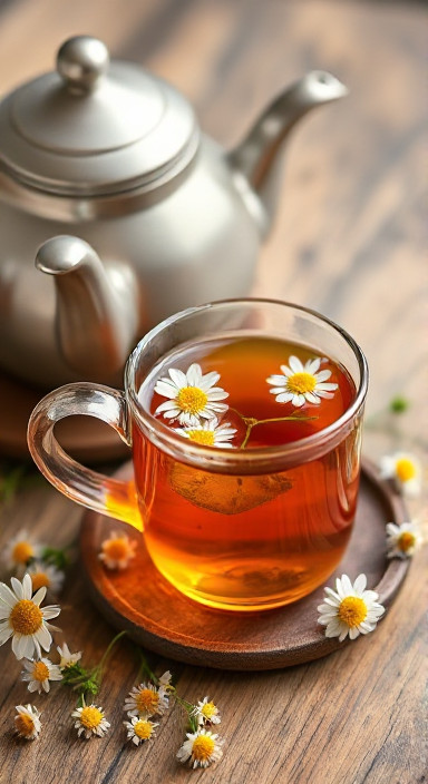 Chamomile Tea and Tea Pot