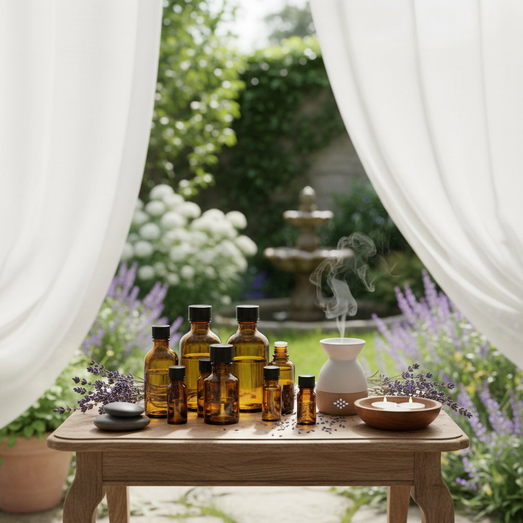 Essential Oils in a window