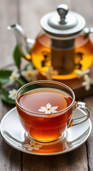 Jasmine-tea-teacup-teapot