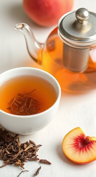 Peach Oolong Tea teacup teapot