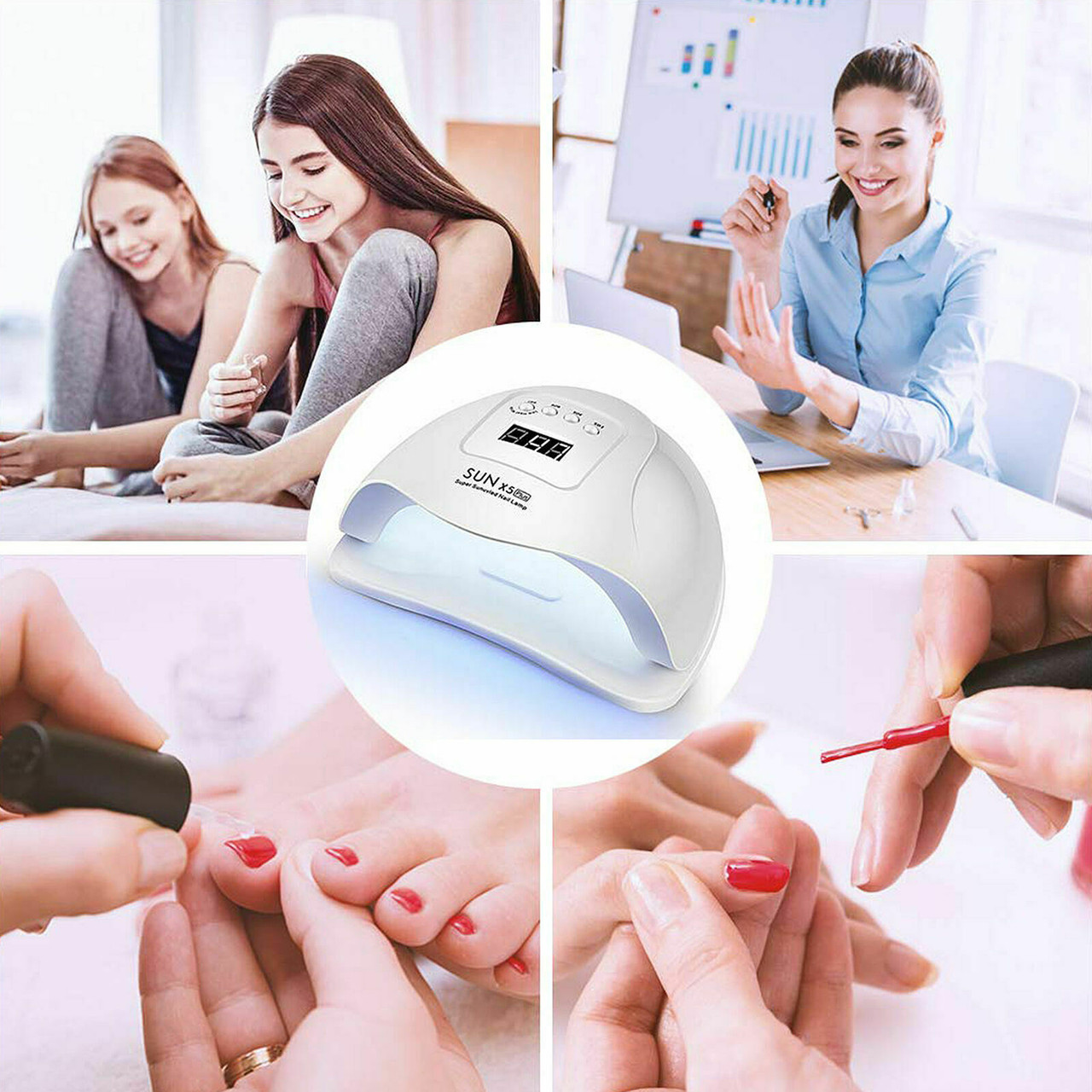 DORAGYM Rechargeable UV LED Nail Lamp, 66W Cordless Professional Gel Nail  Lights, Nail Dryer Nail Art Manicure Tools for Home and Salon(White)