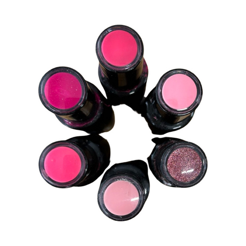 Includes # 141 Pink Neon, #122 Cool Catch, #21 Pretty In Paris, #11020 Hot Pink, #237 Pink Shiffon, #137 Peaches-n- cream