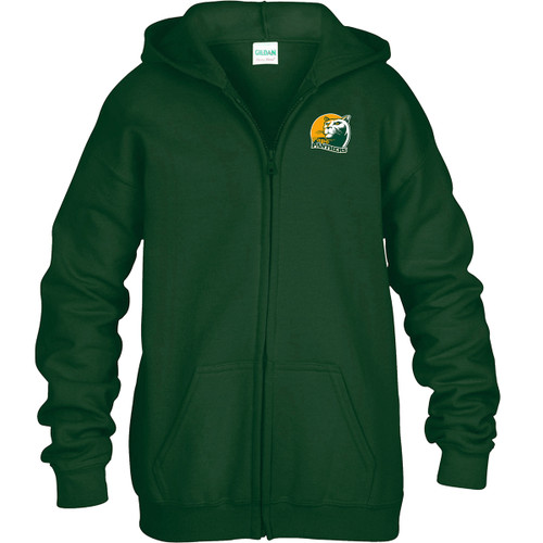 PPA Youth Heavy Blend Full Zip Hooded Sweatshirt - Forest Green (PPA-306-FO)