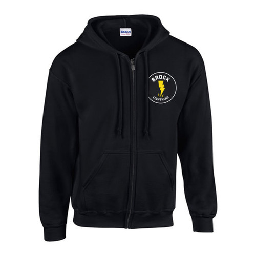 BCK Adult Full Zip Brock Lightning Sweater – Black (BCK-005-BK)