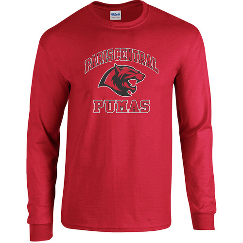 PCS Adult Heavy Cotton Long Sleeve T-Shirt - Red (Student) (PCS-002-RE)