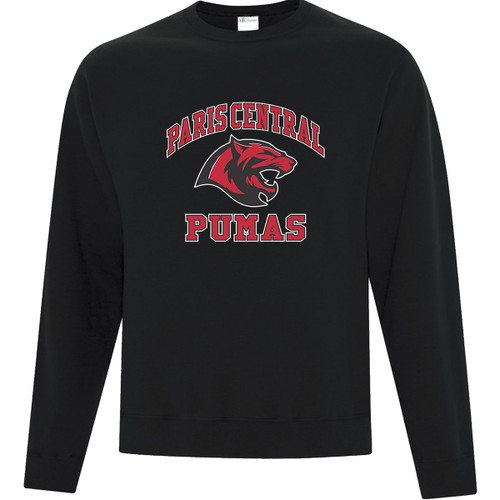 PCS Adult Fleece Crewneck Sweatshirt - Black (Student) (PCS-004-BK)