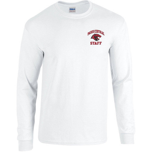 PCS Adult Heavy Cotton Long Sleeve T-Shirt - White (Staff) (PCS-008-WH)