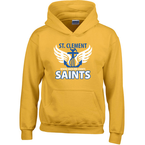 CLE Youth Heavy Blend Hooded Sweatshirt - Gold (Student) (CLE-302-GO)