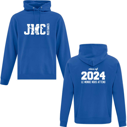 JMC Adult Everyday Fleece Grad Hooded Sweatshirt - Royal Blue (JMC-034-RO)