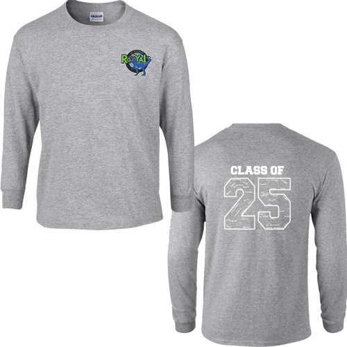 SRE Adult Grad Ultra Cotton Long Sleeve T-shirt - Sport Grey (SRE-004-SG)