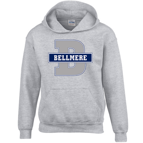 BEL Gildan Heavy Blend Youth Hooded Sweatshirt - Sport Grey (With B Logo) (BEL-311-SG)