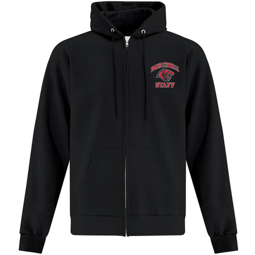 PCS Adult Fleece Full Zip Hooded Sweatshirt - Black (Staff) (PCS-013-BK)