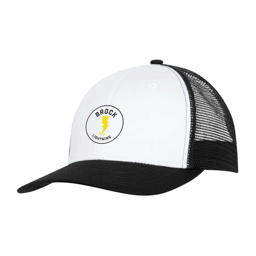 BCK Adult Brock Lightning Trucker Snap Back Cap - White/Black (BCK-053-WB.SN-C1318-WHBK)
