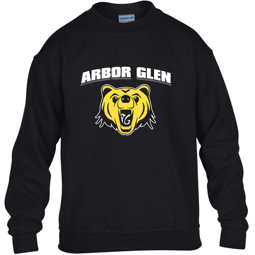 ABR Youth Arbor Glen Heavy Blend 50/50 Fleece Crew - Black (ABR-304-BK)