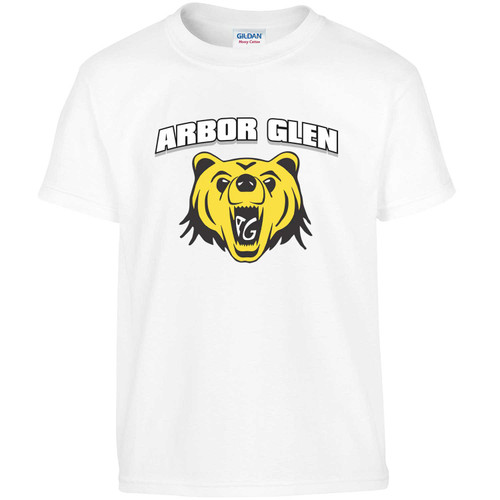 ABR Youth Arbor Glen Heavy Cotton T-Shirt - White (ABR-301-WH)