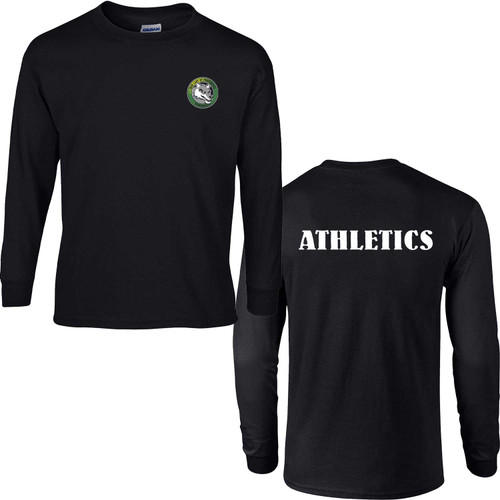 OLA Men’s Ultra Cotton Long-Sleeve Staff T-Shirt - Black (Design 02) (OLA-112-BK)
