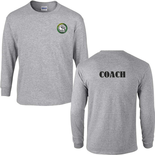 OLA Men’s Ultra Cotton Long-Sleeve Staff T-Shirt - Sport Grey (Design 03) (OLA-113-SG)