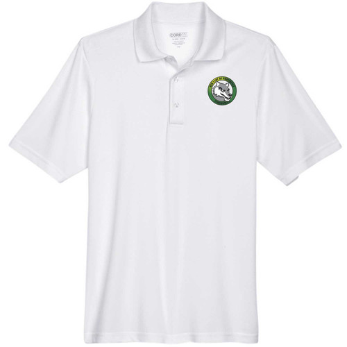 OLA Men's Origin Performance Pique Staff Polo - White (Design 01) (OLA-118-WH)