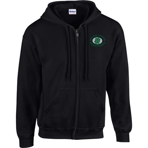 HOL Adult Heavy Blend 50/50 Full Zip Hoodie - Black (HOL-006-BK)