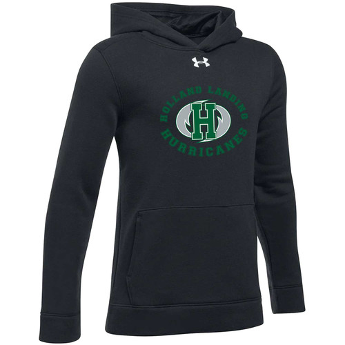 HOL Under Armour Youth Hustle Fleece Hoodie - Black (HOL-307-BK)