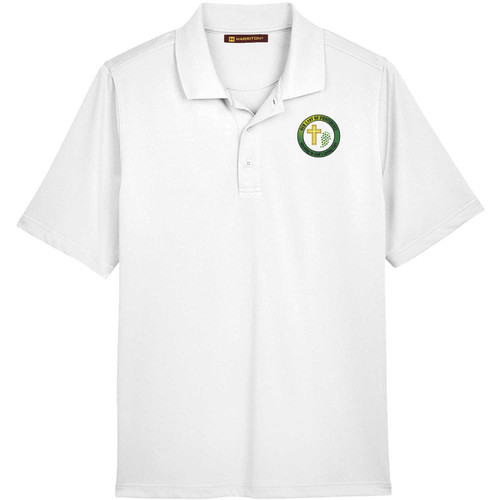 OLA Men's Advantage Snag Protection Plus Staff Polo - White (Design 2) (OLA-131-WH)