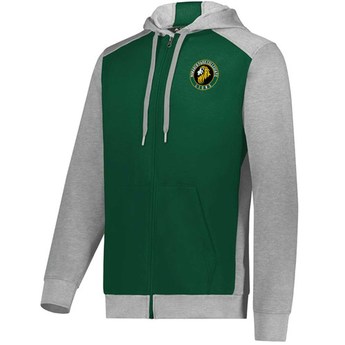MPC Augusta Adult Three-Season Fleece Full Zip Hoodie - Dark Green/Grey Heather (MPC-028-DG) MPC Augusta Adult Three-Season Fleece Full Zip Hoodie - Dark Green/Grey Heather (MPC-028-DG)