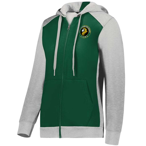 MPC Augusta Ladies Three-Season Fleece Full Zip Hoodie - Dark Green/Grey Heather (MPC-228-DG) MPC Augusta Ladies Three-Season Fleece Full Zip Hoodie - Dark Green/Grey Heather (MPC-228-DG)