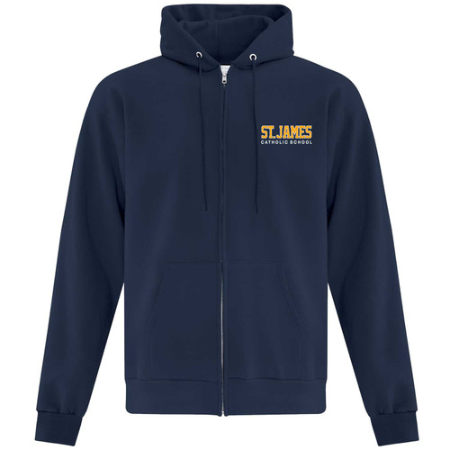 JCA Adult Everyday Fleece Full Zip Hooded Sweatshirt - Navy (JCA-006-NY)