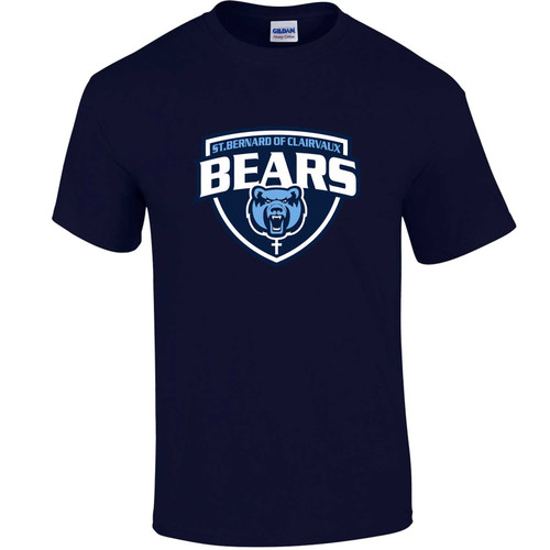 BCL Adult Cotton T-Shirt (Design 1) - Navy (BCL-002-NY)