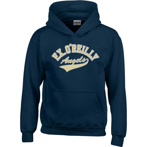 FXO Youth Heavy Blend Hooded Sweatshirt (Design 2) - Navy (FXO-311-NY)