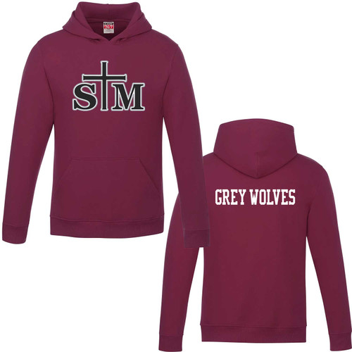 STT Youth Pullover Hoodie (Student) - Maroon (STT-304-MA)