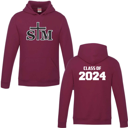 STT Youth Pullover Hoodie (Grad) - Maroon (STT-310-MA)