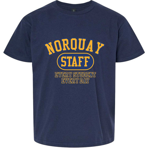 NOR Youth Softstyle Tee with Design 1 - Navy (Staff) (NOR-318-NY)