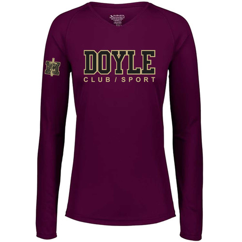 MDC Augusta Sportswear Women’s Attain Wicking Long Sleeve T-Shirt - Maroon (MDC-207-MA)