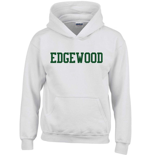 EDW Youth Heavy Blend Hooded Sweatshirt with Printed Logo - White (EDW-308-WH)