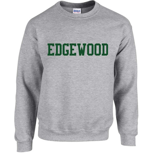 EDW Adult Heavy Blend Fleece Crewneck Sweatshirt with Embroidered Logo - Sport Grey (EDW-017-SG)