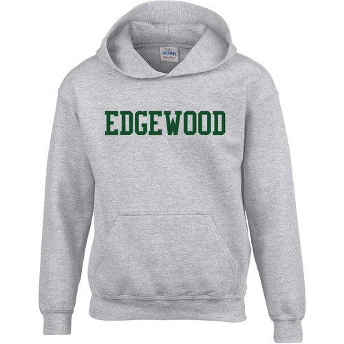 EDW Youth Heavy Blend Hooded Sweatshirt with Embroidered Logo - Sport Grey (EDW-318-SG)