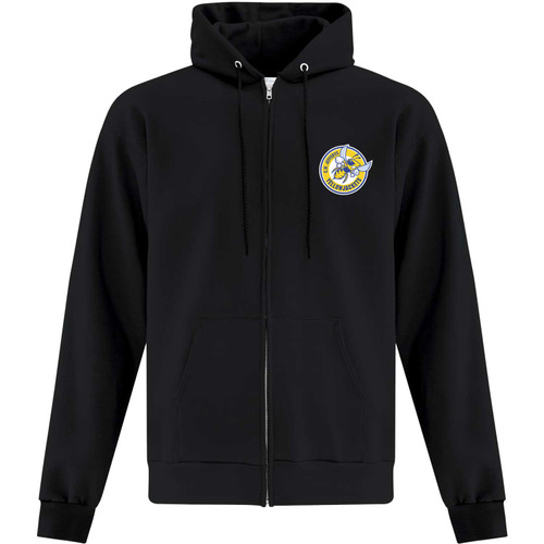 CWJ Fleece Full Zip Hooded Sweatshirt – Black (CWJ-007-BK) 