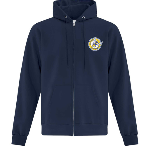 CWJ Fleece Full Zip Hooded Sweatshirt – Navy (CWJ-007-NY)