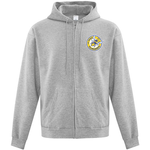 CWJ Fleece Full Zip Hooded Sweatshirt - Athletic Heather (CWJ-007-AH)