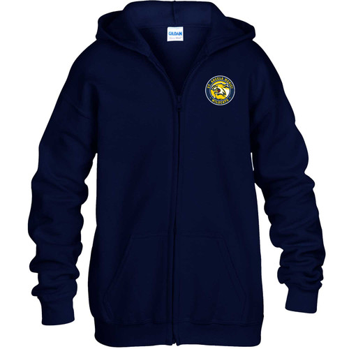  ANG Youth Heavy Blend Full Zip Hooded Sweatshirt - Navy (ANG-304-NY) 