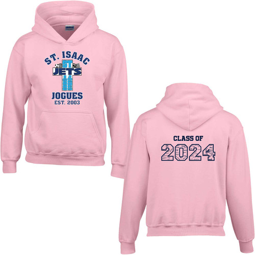 SIJ Youth Heavy Blend Grad Hooded Sweatshirt - Light Pink (SIJ-304-LP)