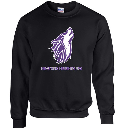  HEA Adult Heavy Blend Fleece Crew - Black (HEA-002-BK)